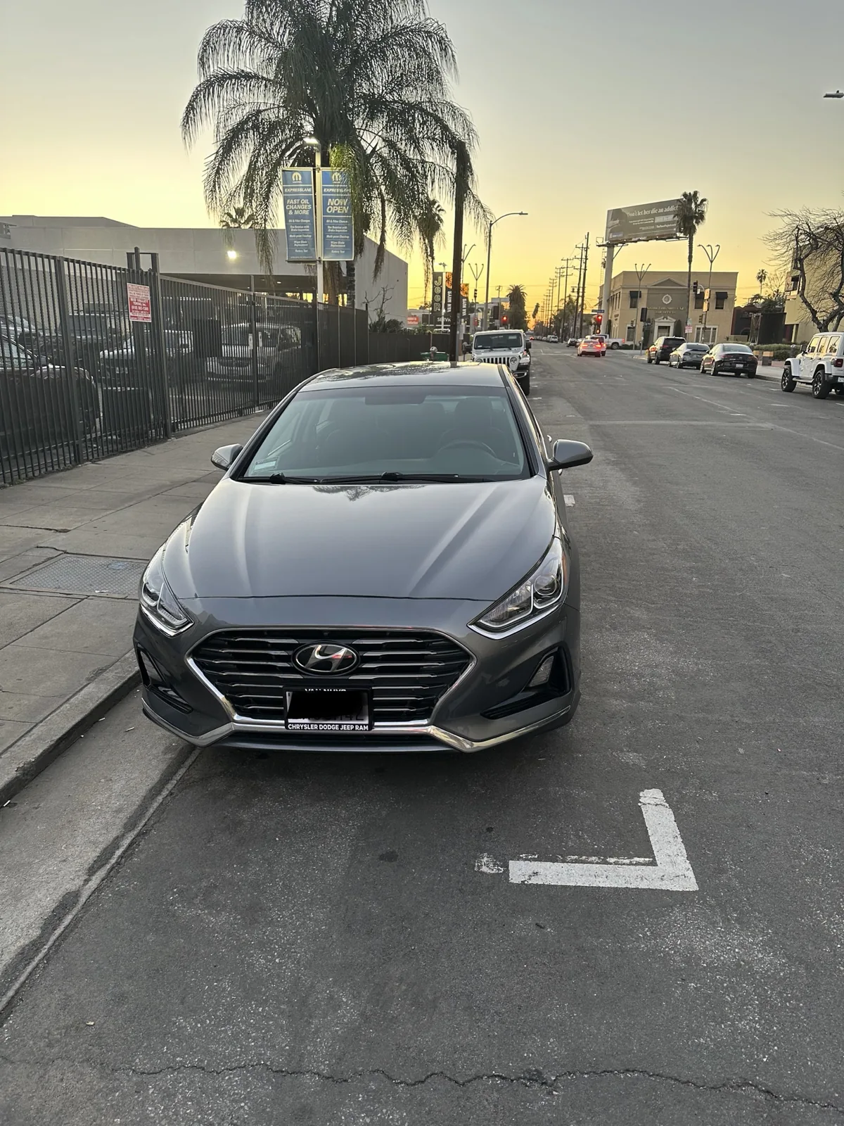 Grey Hyundai Sonata SE, front